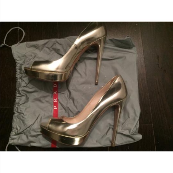 Prada silver platform heels, size 40 - Picture 2 of 5